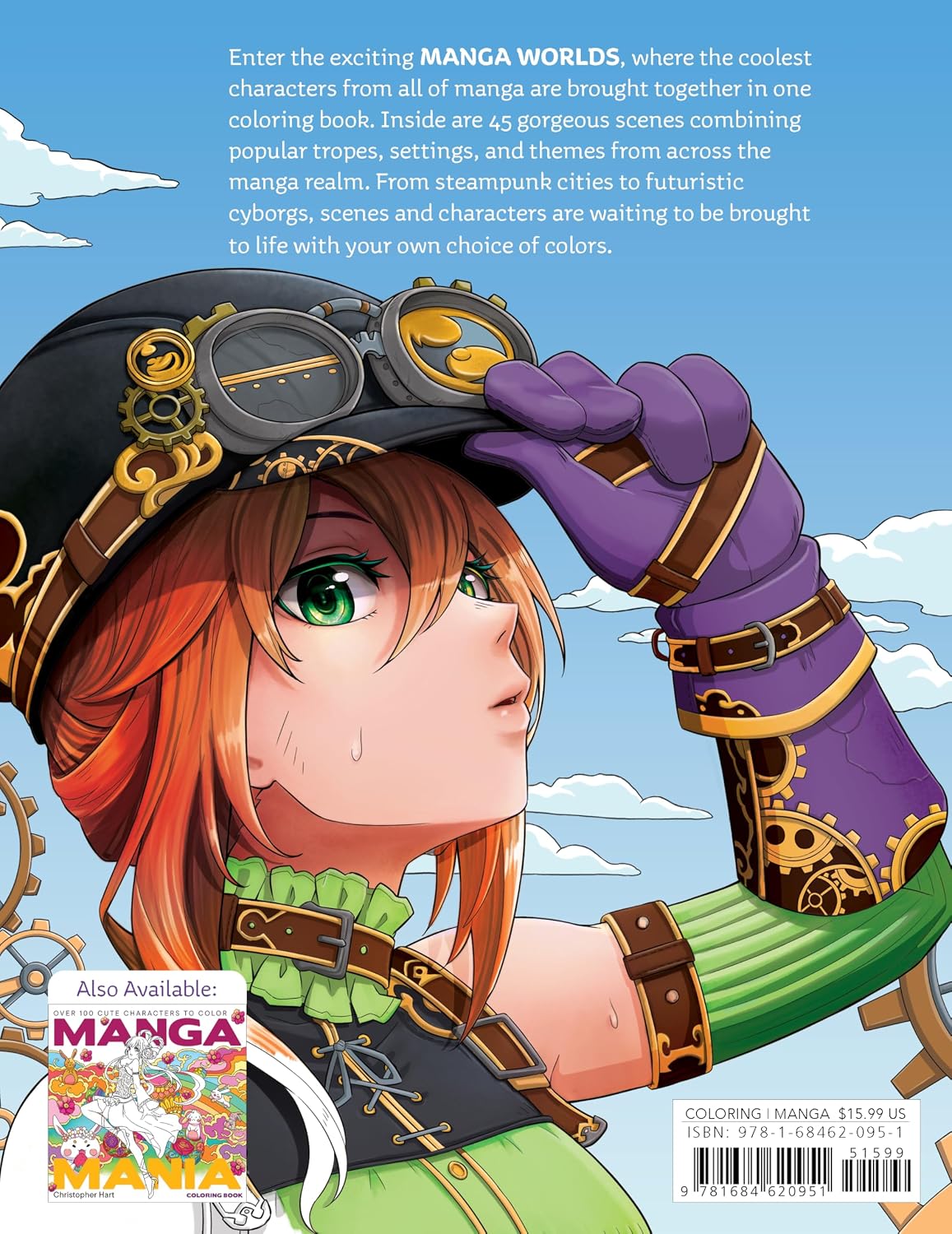 MANGA WORLDS: A COLORING BOOK