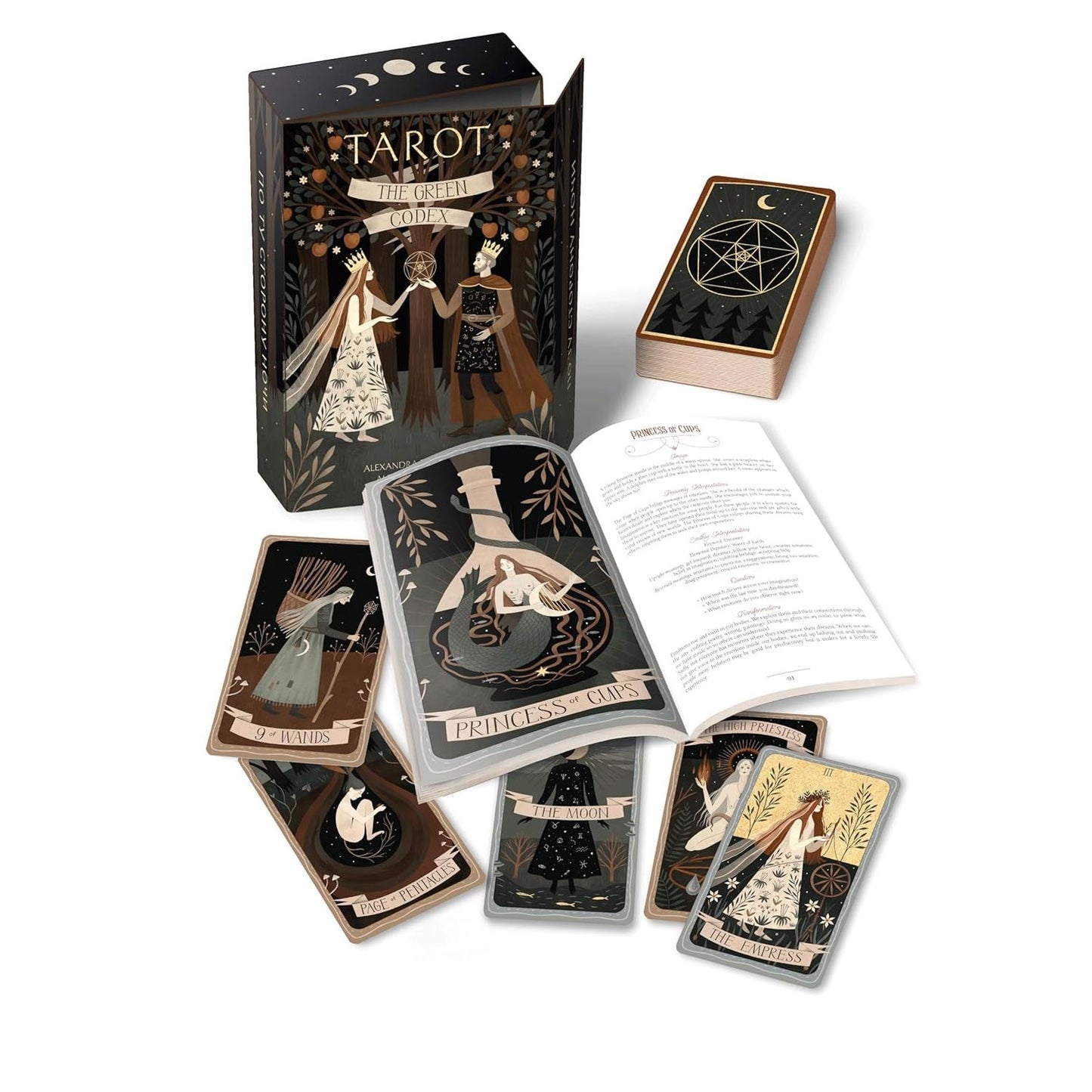 THE GREEN CODEX TAROT KIT BY ALEXANDRA DVORNIKOVA AND ALEXANDER KOPYTIN