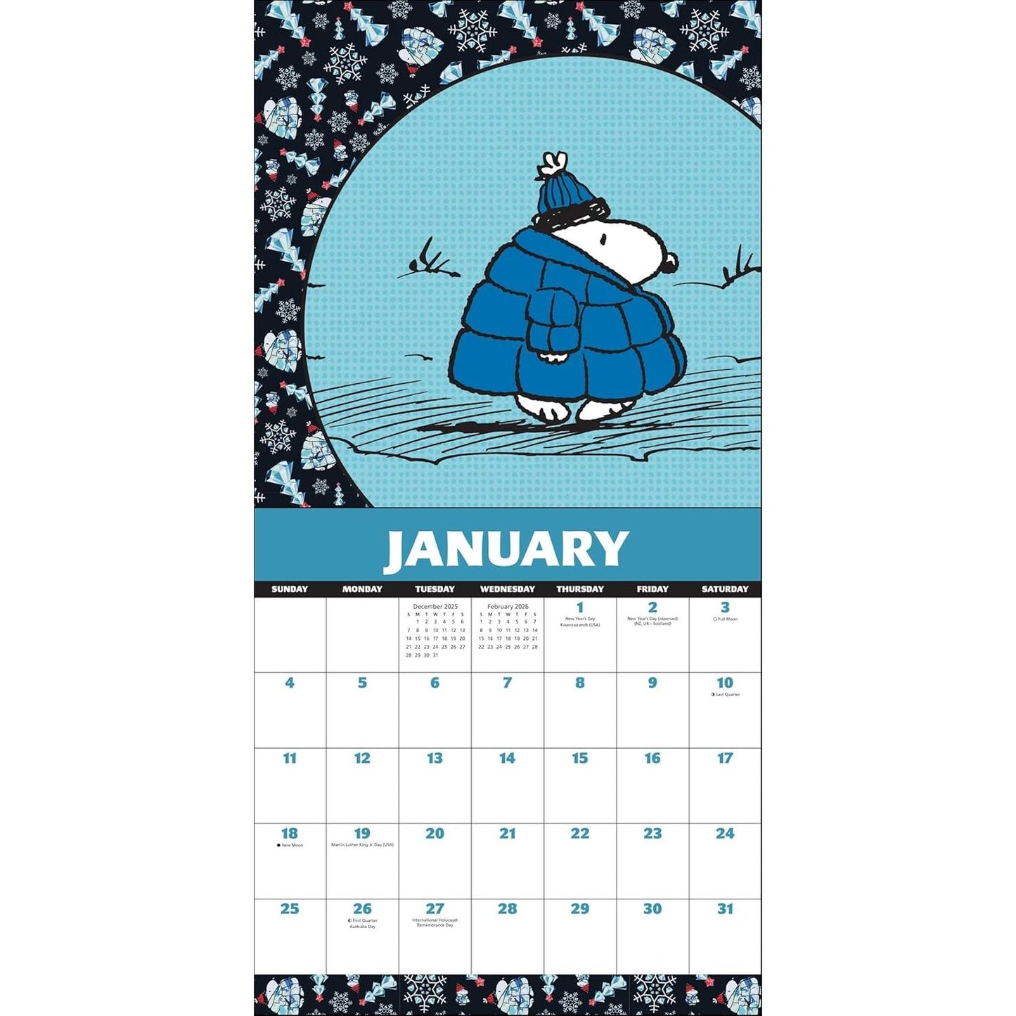 SNOOPY WALL CALENDAR 2026