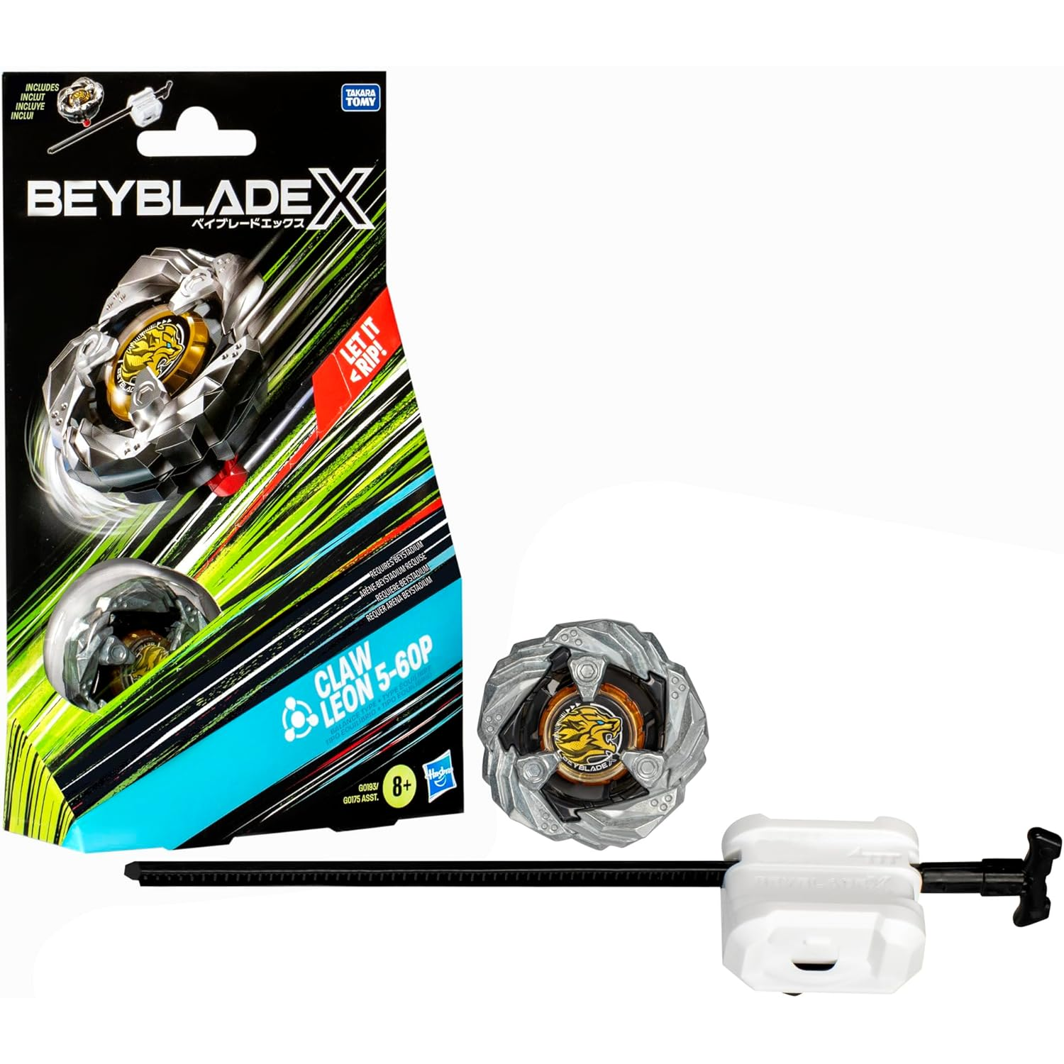 Beyblade X Starter Pack - Incluye Peoncillo Green Wand Wizard Y Lanzador, Para Batallas En Interior, Ideal Para Niños Fans De Beyblade