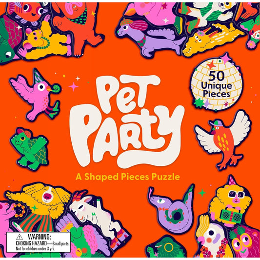 PET PARTY 50PC ANIMAL SHAPED PUZZLE