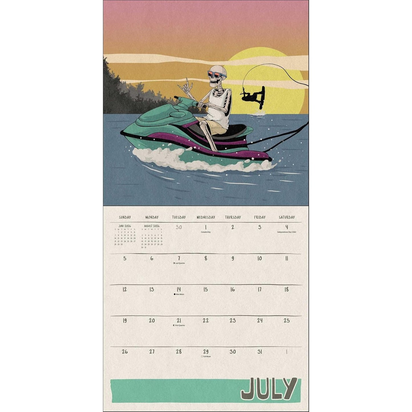 DEATH TAKES A HOLIDAY WALL CALENDAR 2026