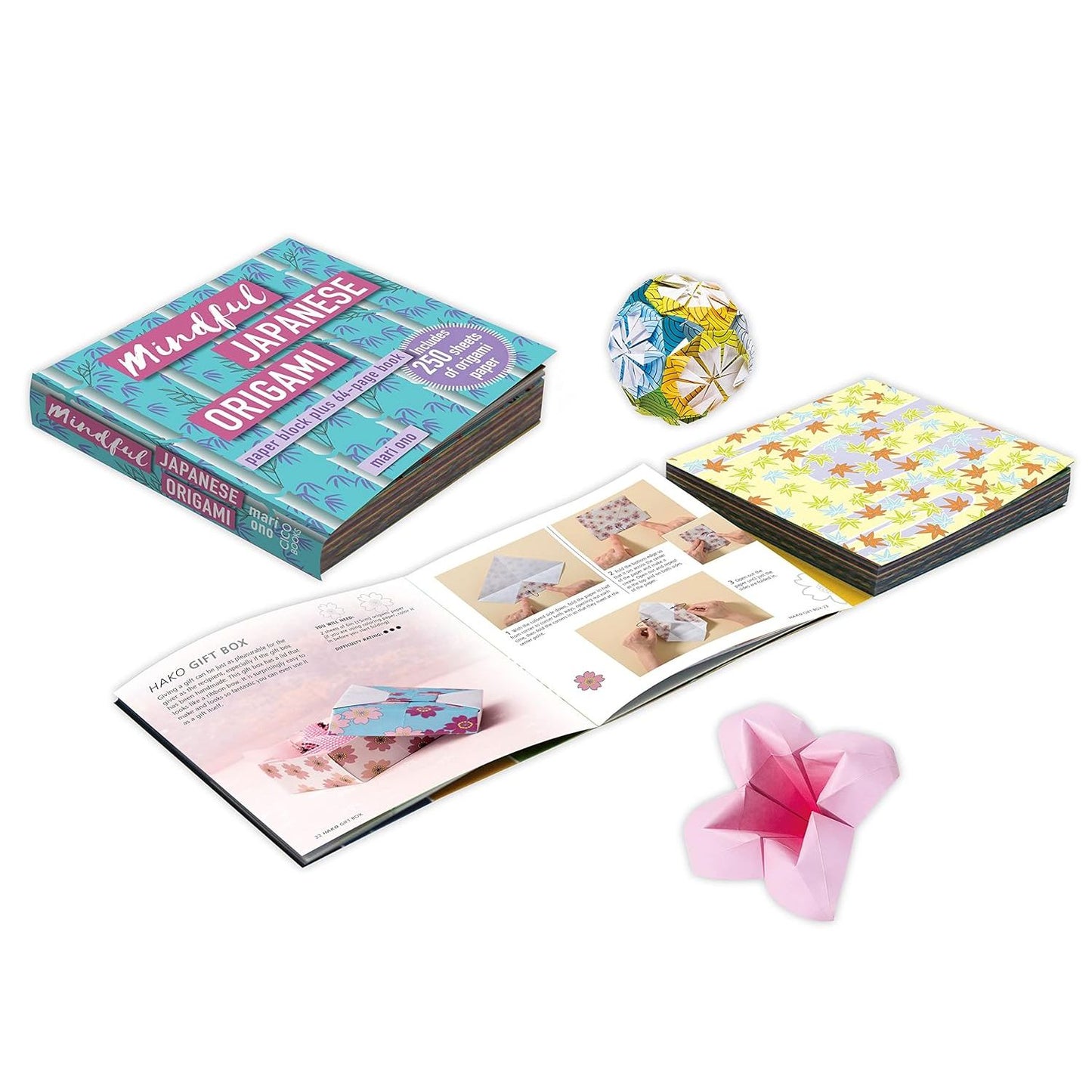 MINDFUL JAPANESE ORIGAMI: PAPER BLOCK PLUS 64-PAGE BOOK