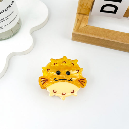 SMALL PUFFERFISH HAIR CLAW