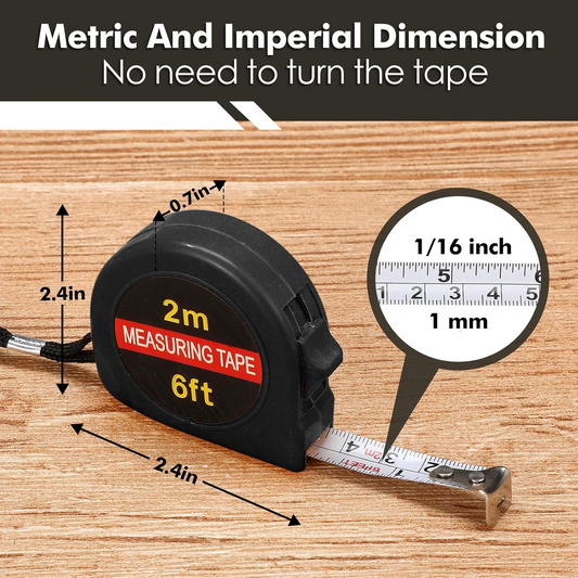 TAPE MEASURE 6FT BLACK