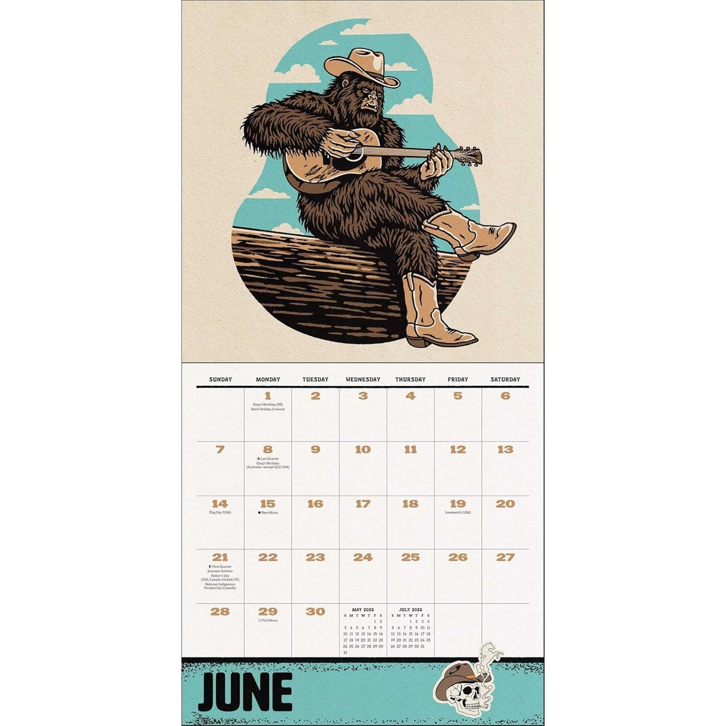 WEIRD, WEIRD WEST WALL CALENDAR 2026