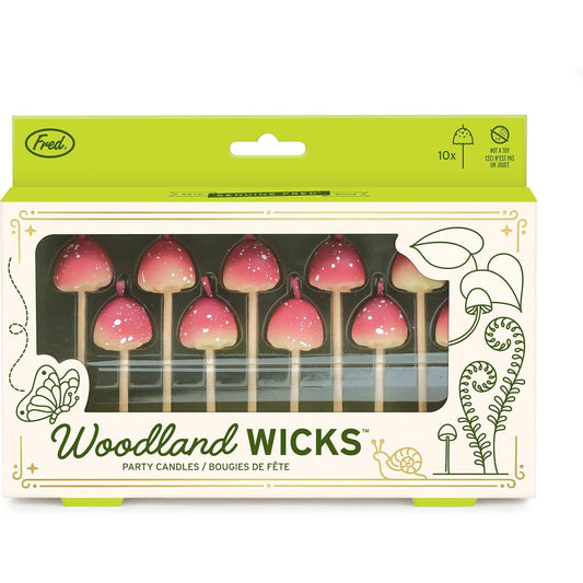 WOODLAND WICKS MUSHROOM SHAPED CAKE CANDLES