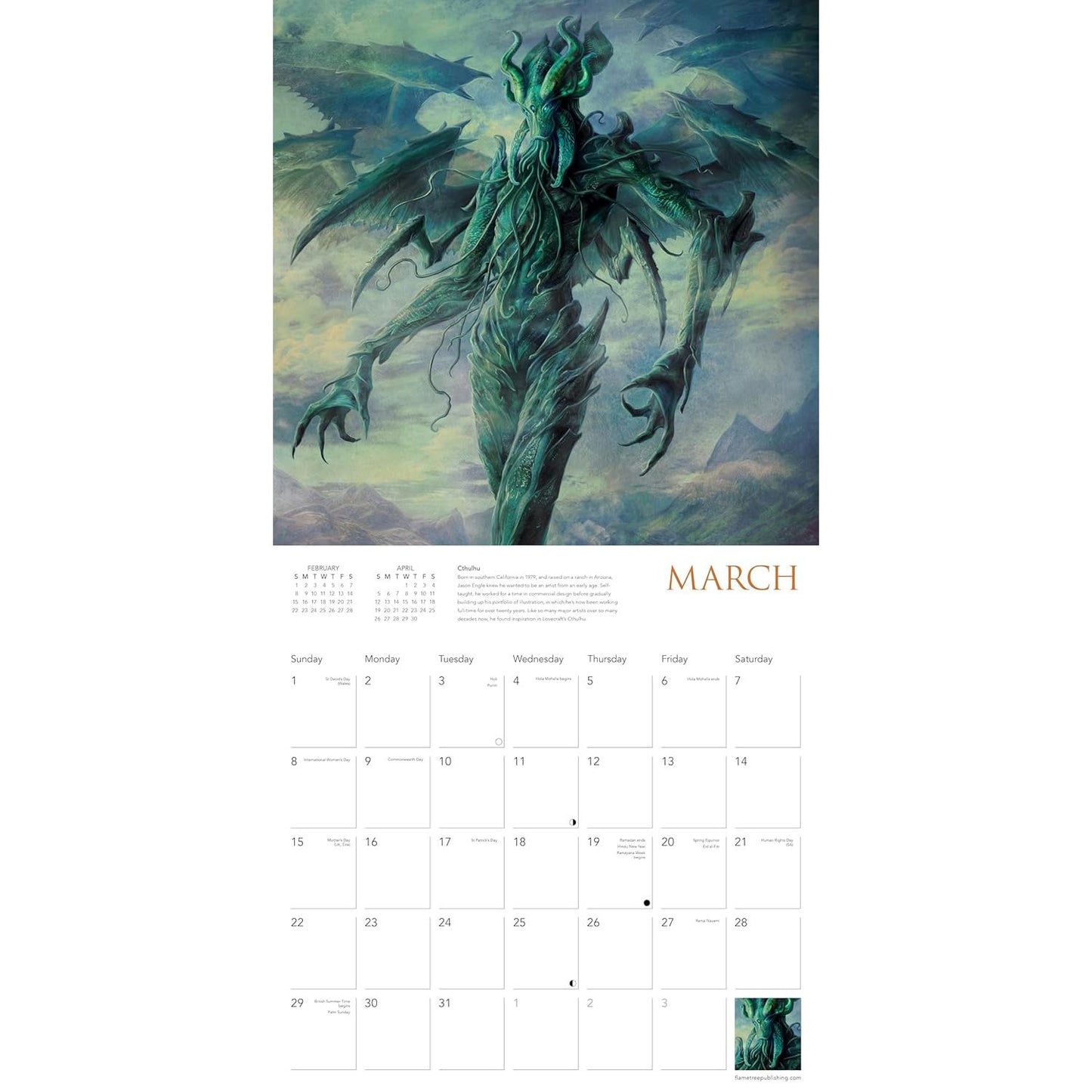 LOVECRAFT WALL CALENDAR 2026