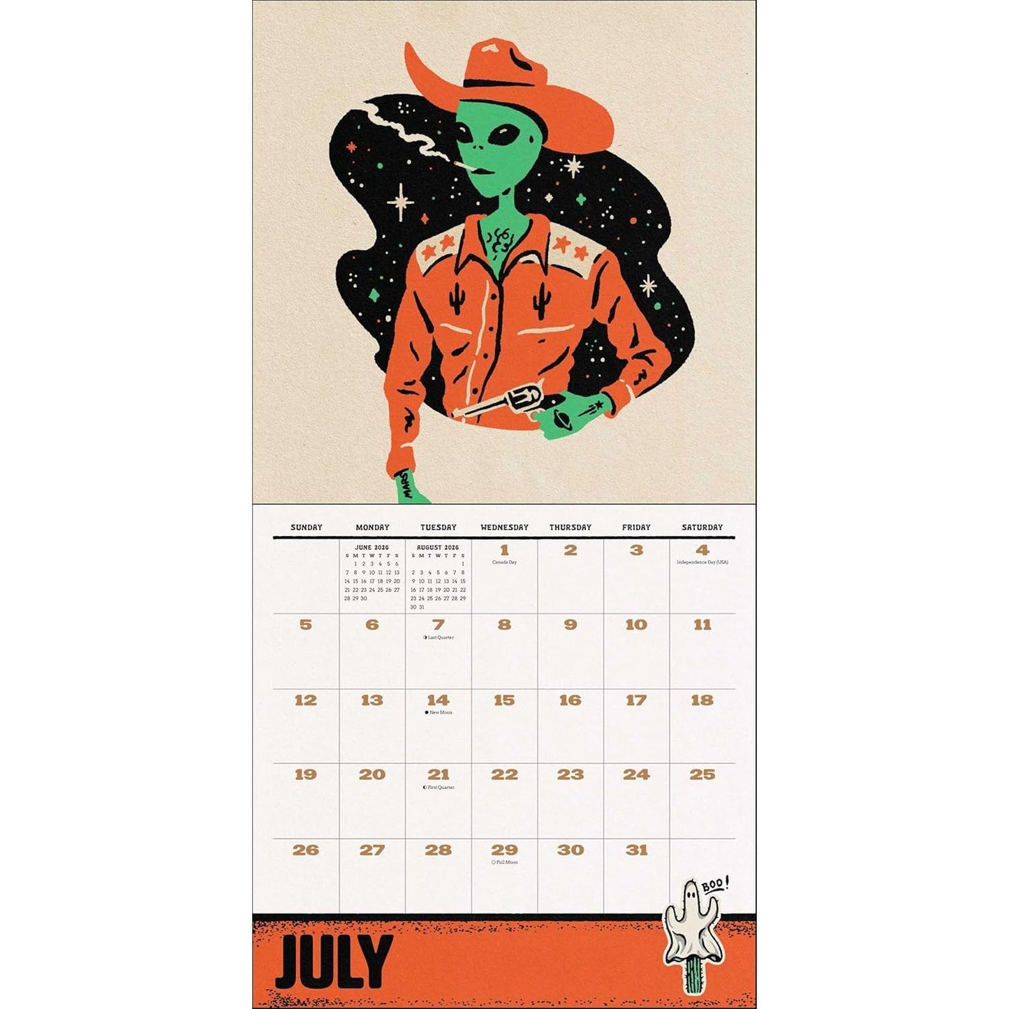 WEIRD, WEIRD WEST WALL CALENDAR 2026