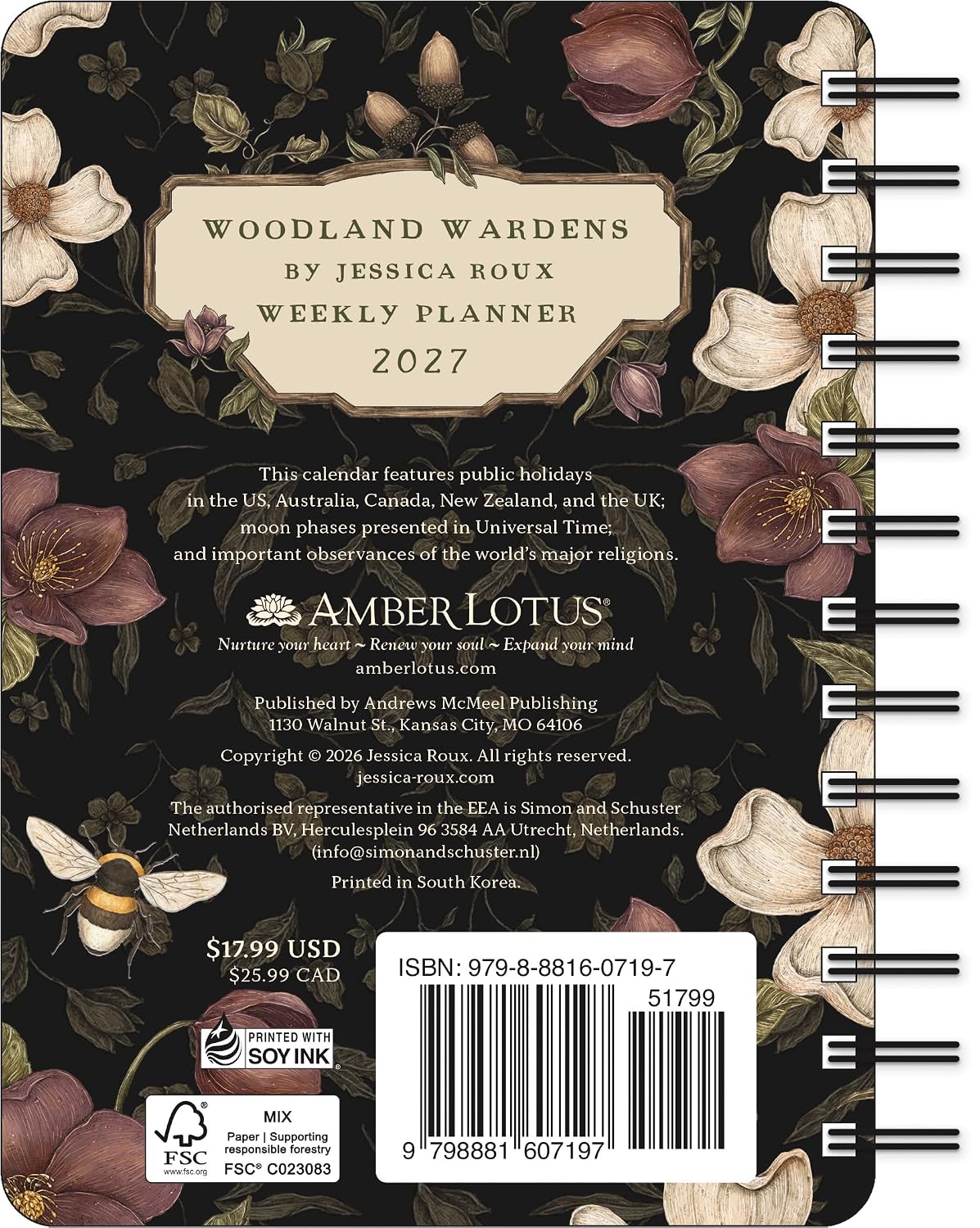 WOODLAND WARDENS 2027 WEEKLY PLANNER BY JESSICA ROUX