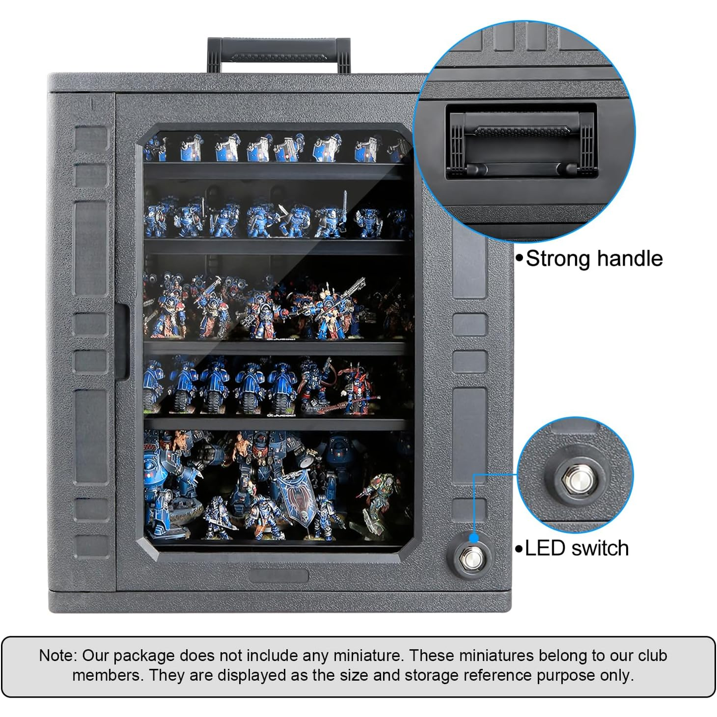 JUCOCI MINIATURES STORAGE CASE WITH LIGHTS - LARGE
