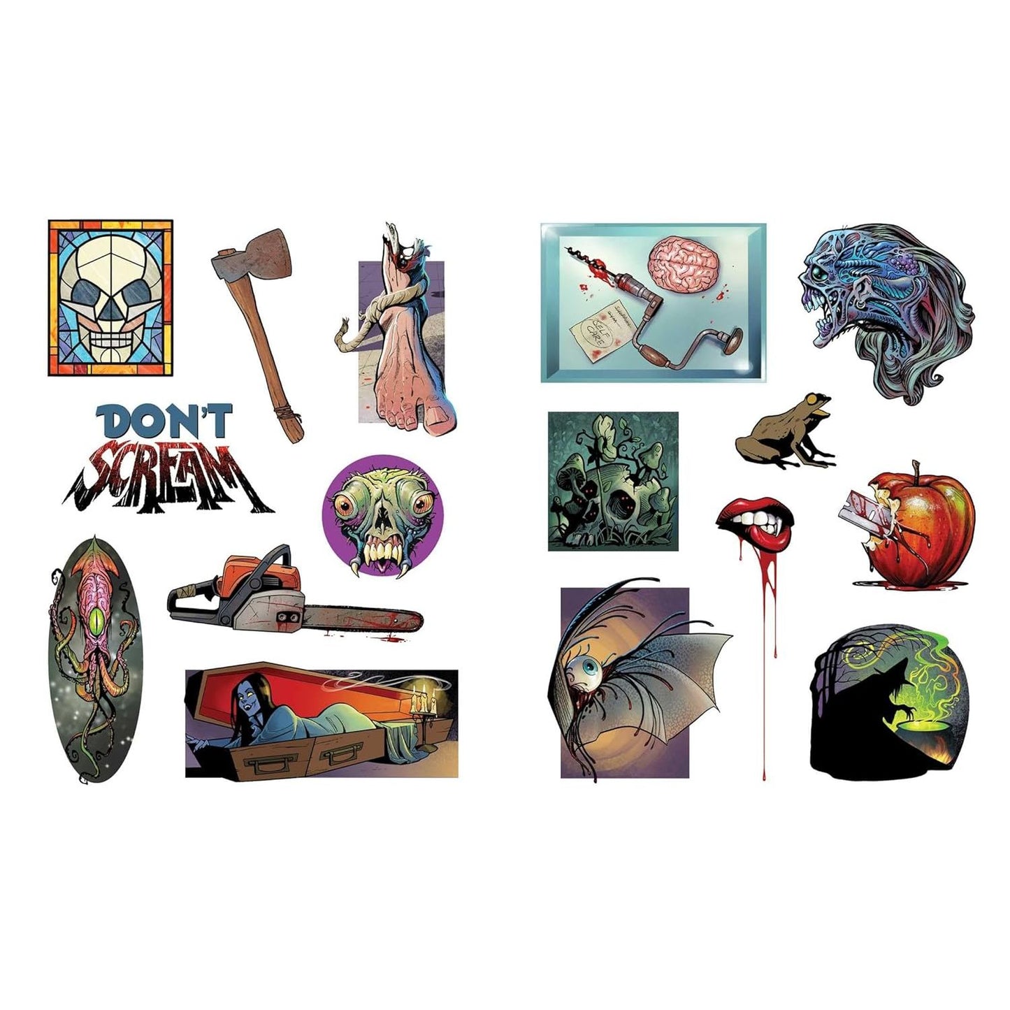 THE EXTREME HORROR STICKER BOOK 500+ STICKERS!