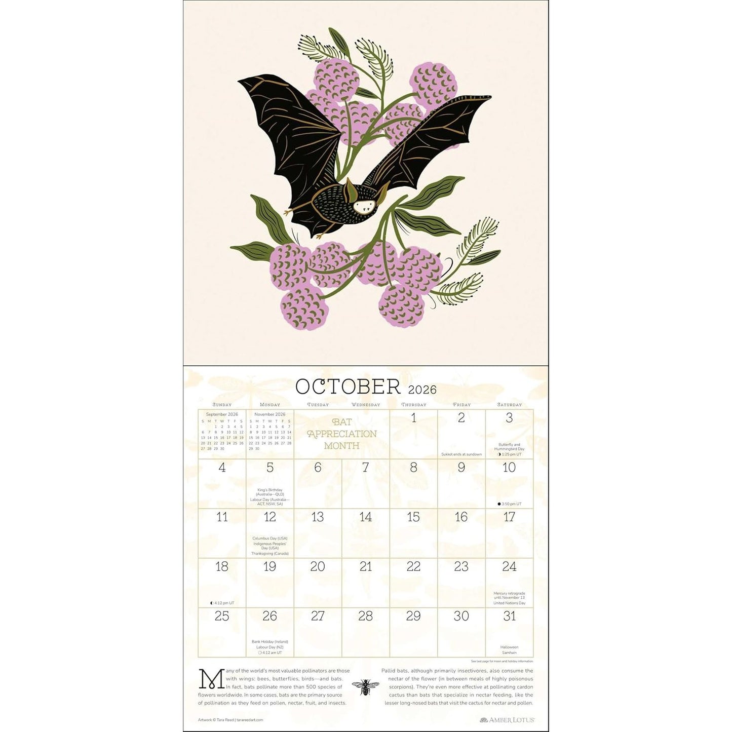 PRAISE FOR POLLINATORS WALL CALENDAR 2026