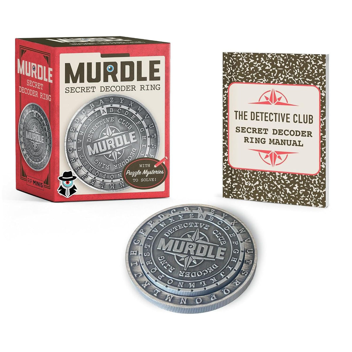 MURDLE SECRET DECODER RING: WITH PUZZLE MYSTERIES TO SOLVE! BY G.T GARBER