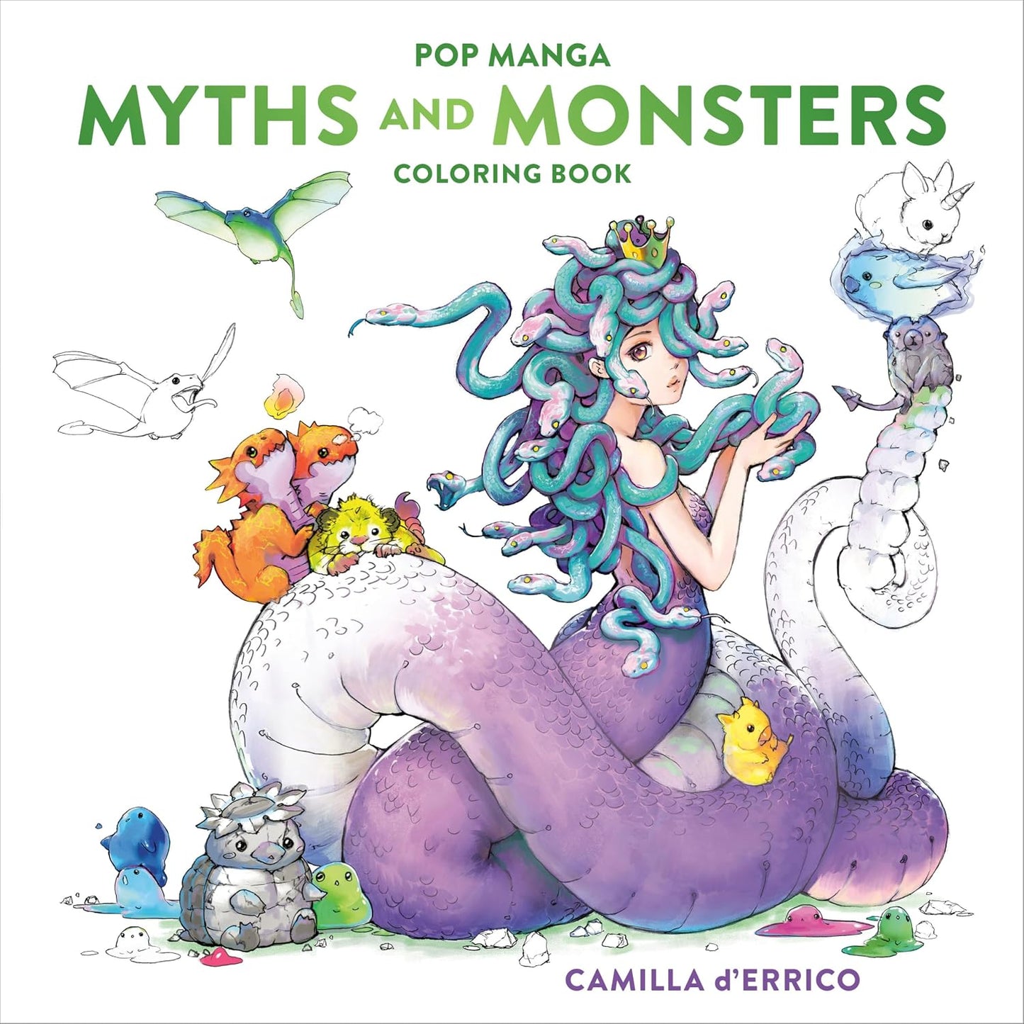 POP MANGA MYTHS AND MONSTERS COLORING BOOK BY CAILLA D'ERRICO