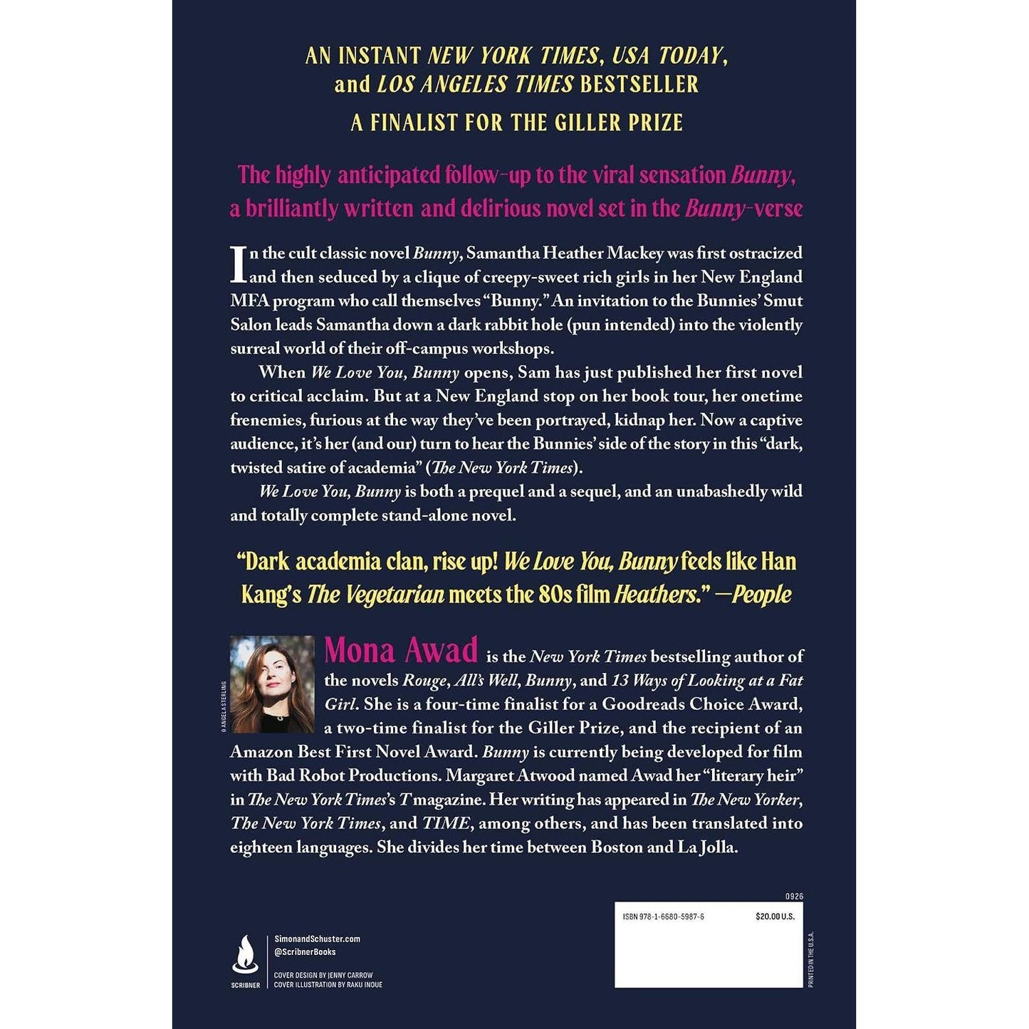 WE LOVE YOU, BUNNY: A NOVEL BY MONA AWAD