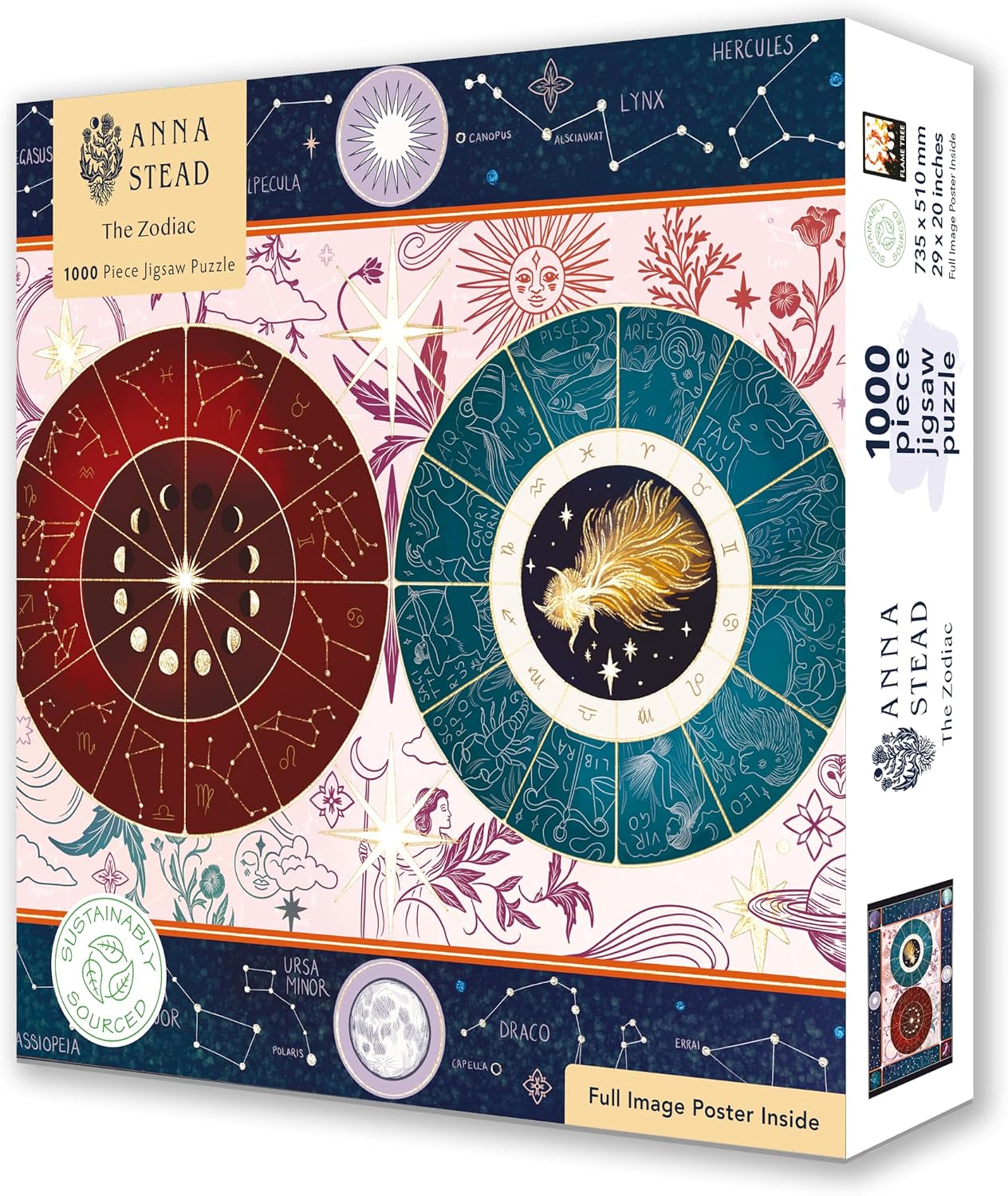 THE ZODIAC 1000 PIECE PUZZLE BY ANNA STEAD