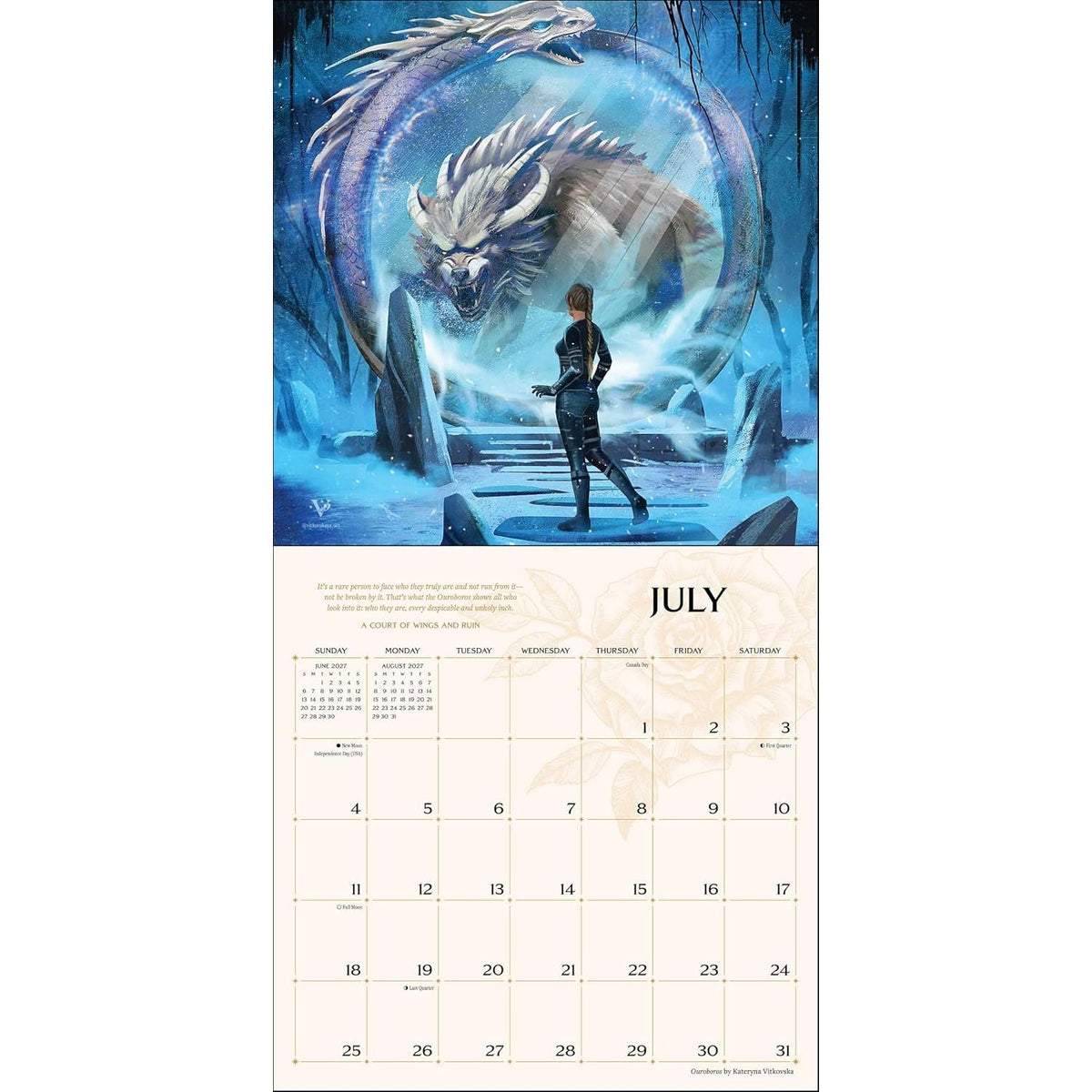 A COURT OF THORNS AND ROSES OFFICIALLY LICENSED FAN ART 2027 WALL CALENDAR BY SARAH J. MAAS