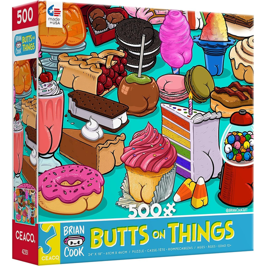 BUTTS ON THINGS SWEET CHEEKS 500PC PUZZLE