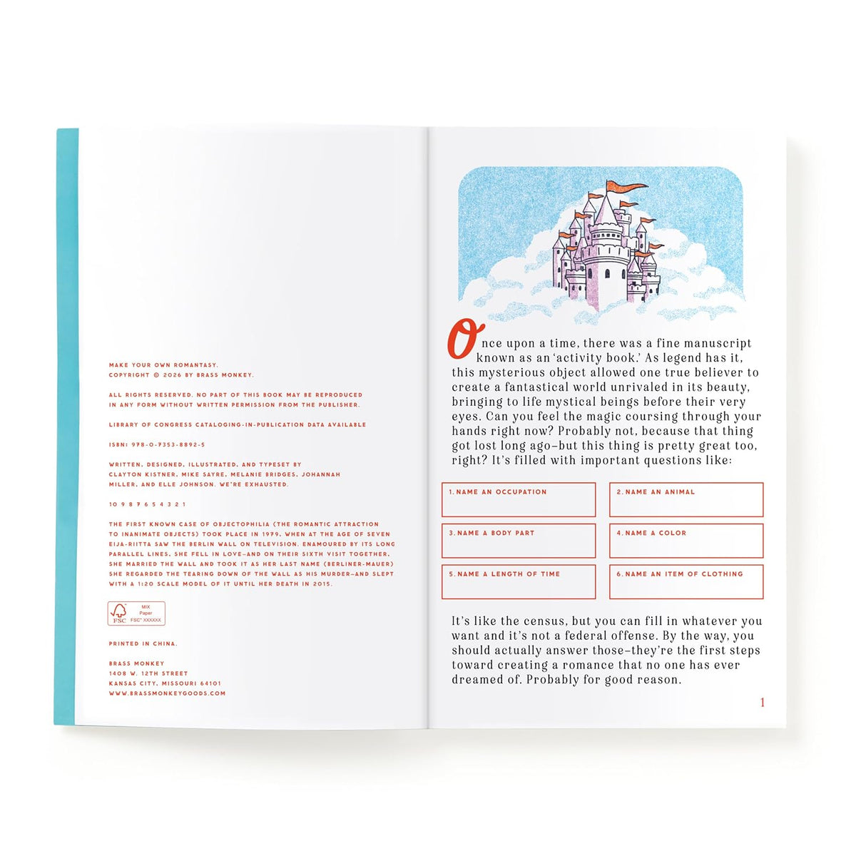 MAKE YOUR OWN ROMANTASY BY BRASS MONKEY