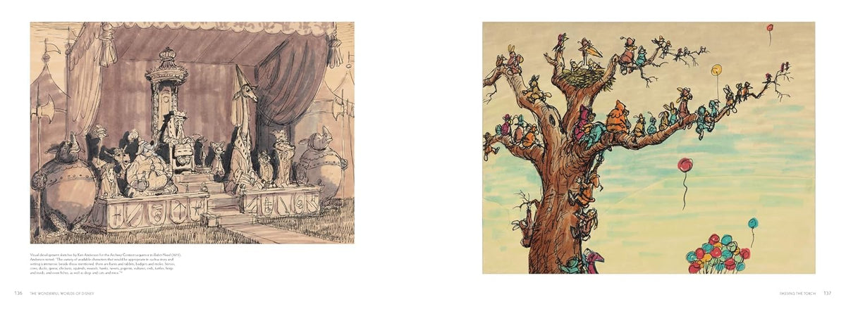 DISNEY THE WONDERFUL WORLDS OF DISNEY: THE SCENIC ART OF WALT DISNEY ANIMATION STUDIOS BY DIDIER GHEZ