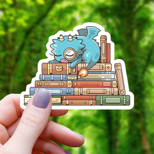 MONOCLE SLEEPING BOOK DRAGON STICKER