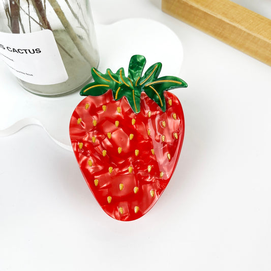BIG STRAWBERRY CLAW CLIP