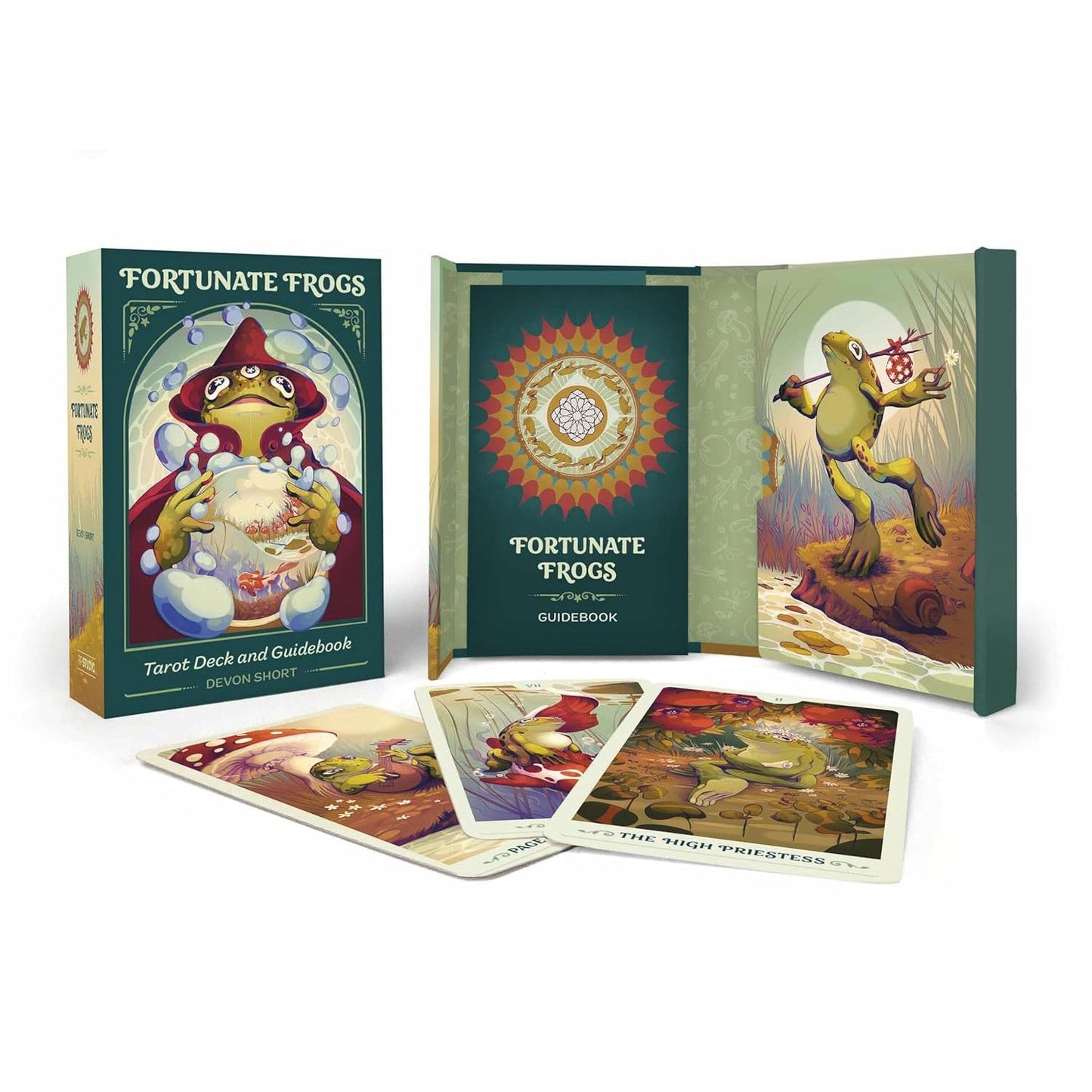 FORTUNATE FROGS TAROT DECK BY DEVON SHORT