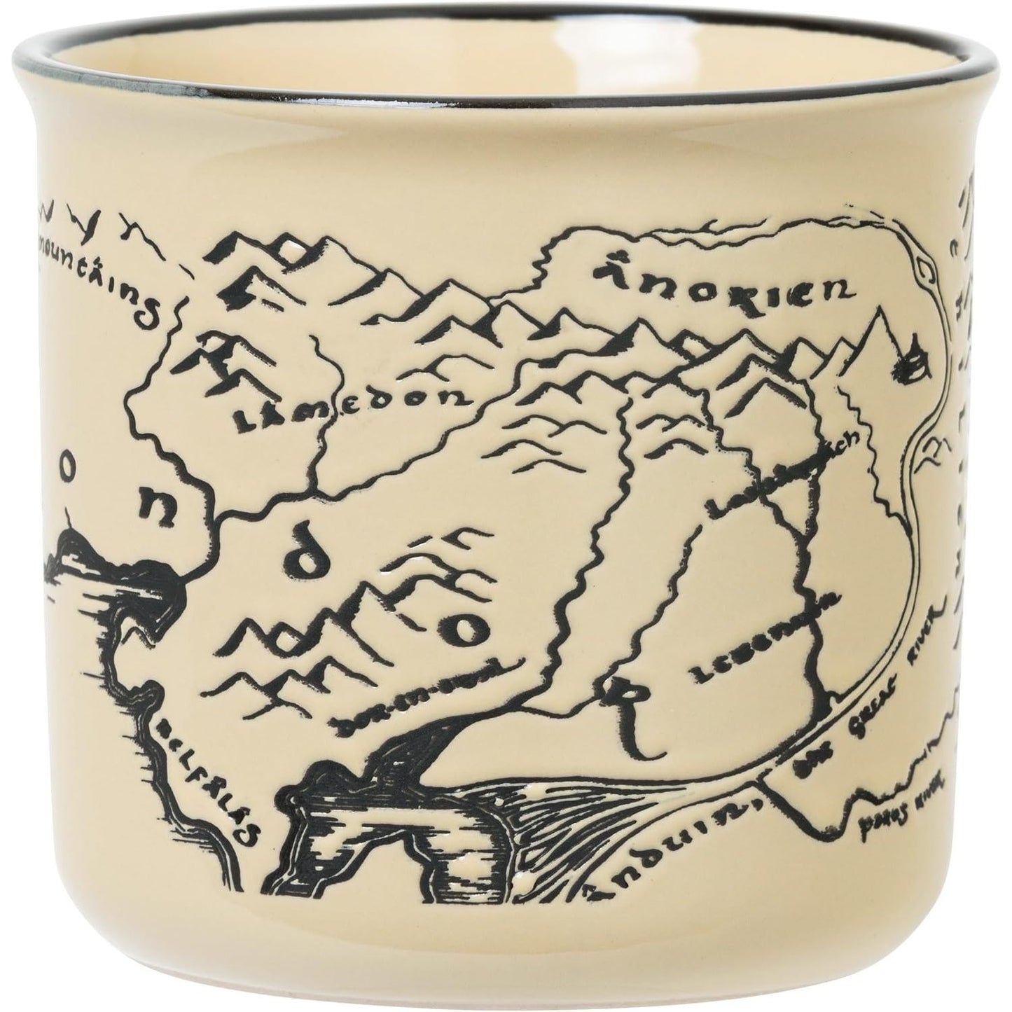 LORD OF THE RINGS MAP OF MIDDLE EARTH WAX RESIST 20OZ CAMPING MUG