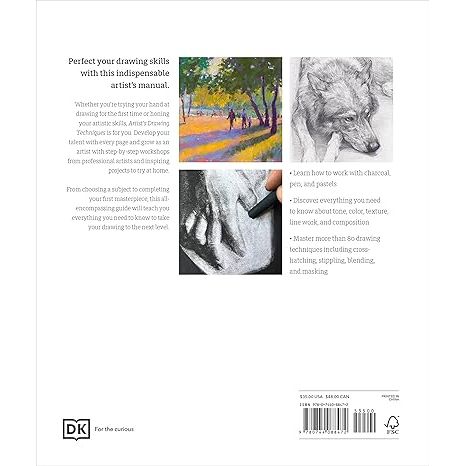 ARTIST'S DRAWING TECHNIQUES: DISCOVER HOW TO DRAW LANDSCAPES, PEOPLE, STILL LIFES AND MORE, IN PENCIL, CHARCOAL, INK, AND PASTEL (DK BOOK)