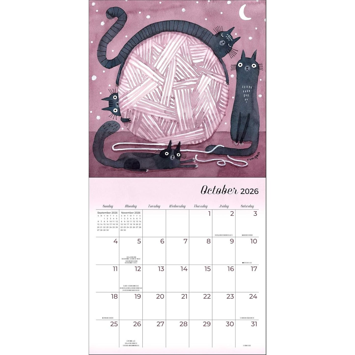 FELINE: TERRY RUNYAN'S CATS 2026 WALL CALENDAR