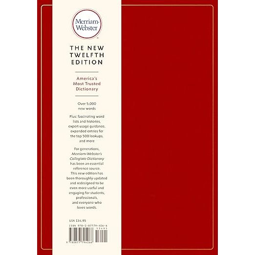 MERRIAM-WEBSTER'S COLLEGIATE DICTIONARY, 12TH EDITION