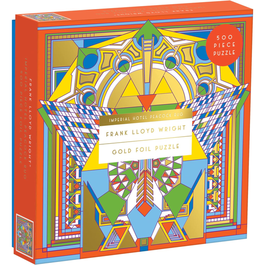 FRANK LLOYD WRIGHT IMPERIAL HOTEL PEACOCK RUG 500PC PUZZLE