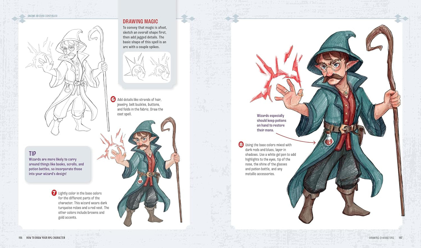 HOW TO DRAW YOUR RPG CHARACTER: A STEP-BY-STEP GUIDE TO BRINGING FANTASY CHARACTERS TO LIFE – HOW TO DRAW ELVES, GNOMES, DWARVES, DRAGONBORN, ... WIZARDS, DRUIDS, BARBARIANS, BARDS, AND MORE BY CHRISSA BARTON