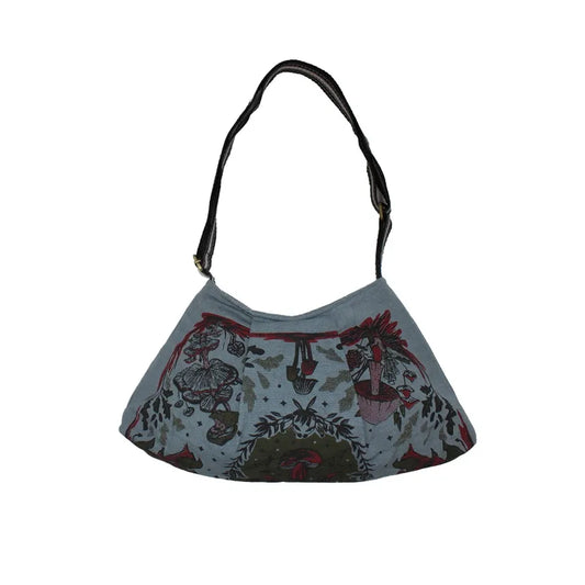 MUSHROOM FLOWER CANVAS BAG