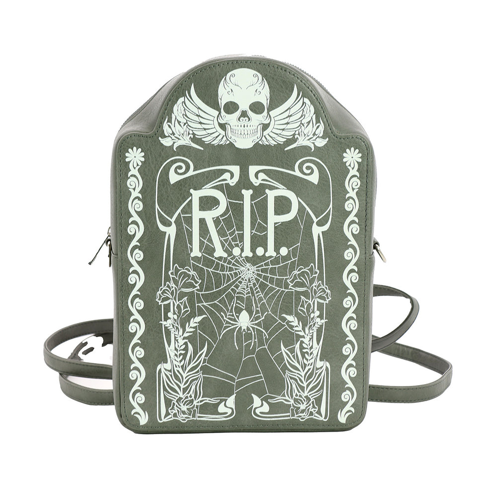 GLOW IN THE DARK TOMBSTONE MINI BACKPACK