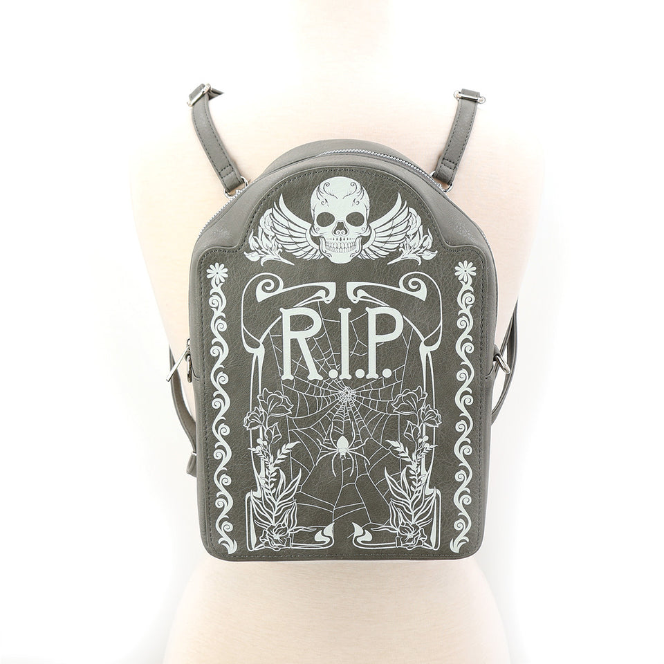 GLOW IN THE DARK TOMBSTONE MINI BACKPACK