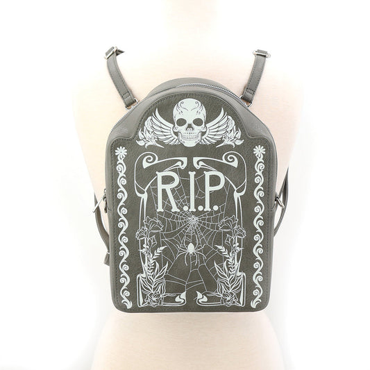 GLOW IN THE DARK TOMBSTONE MINI BACKPACK