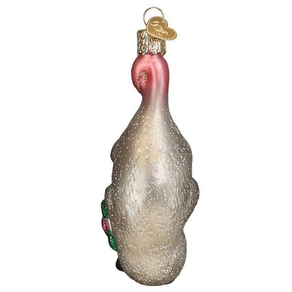 BLOSSOM OPOSSUM GLASS HOLIDAY ORNAMENT