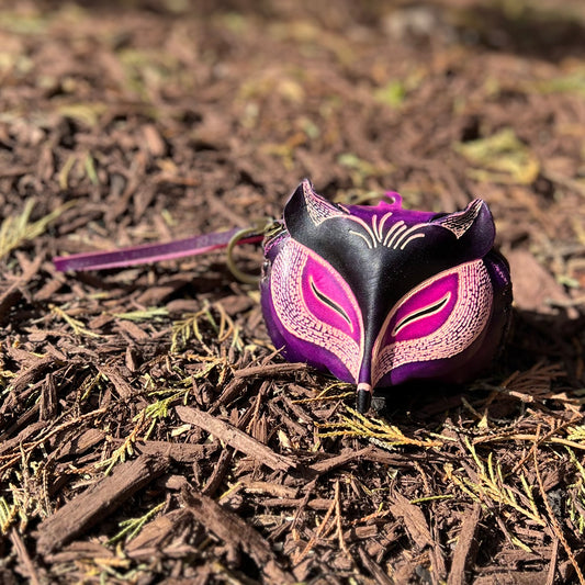 PURPLE FOX LEATHER COIN PURSE