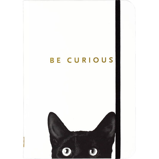 BE CURIOUS VOID CAT BLANK JOURNAL
