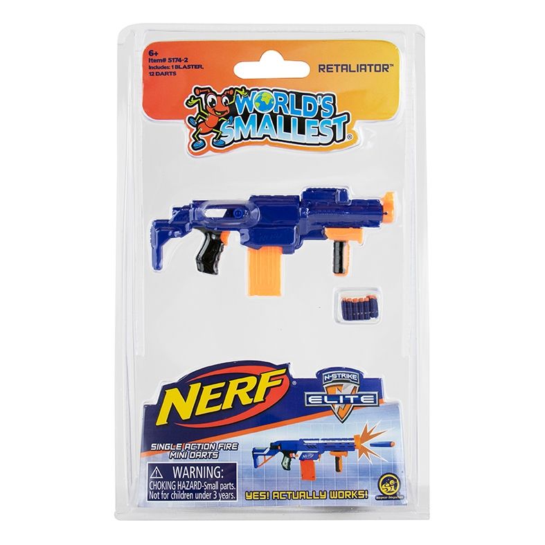 WORLD'S SMALLEST NERF ELITE 2.0 BLASTER (ASSORTED)