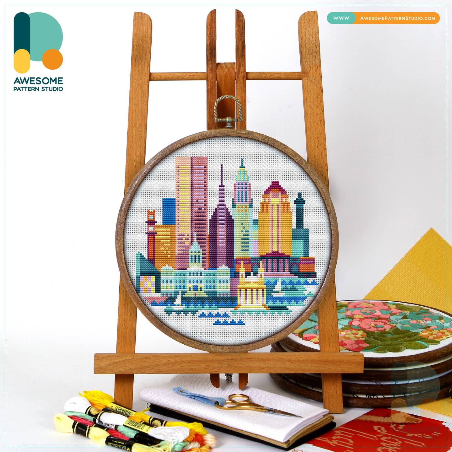 BALTIMORE CROSS STITCH KIT