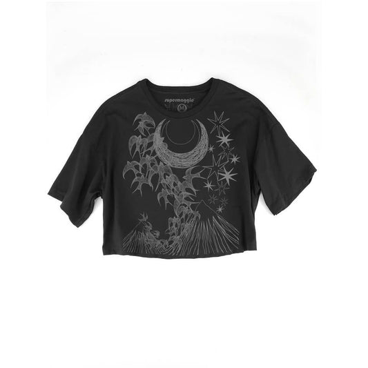NIGHT FLIGHT CLOVER CROP TEE BY SUPERMAGGIE