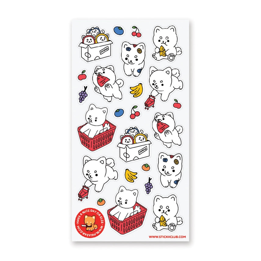 SHOPPING SHIBA STICKER SHEET