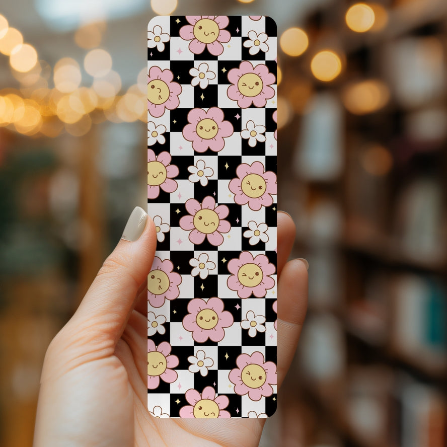 CUTE RETRO FLOWERS BOOKMARK