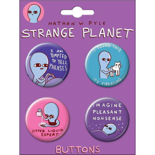 STRANGE PLANET 4-BUTTON SET #2