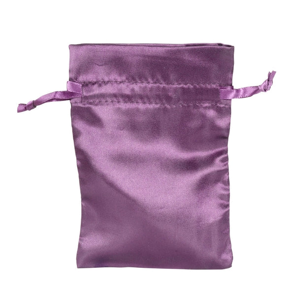 4" BY 8" PURPLE SATIN BAG