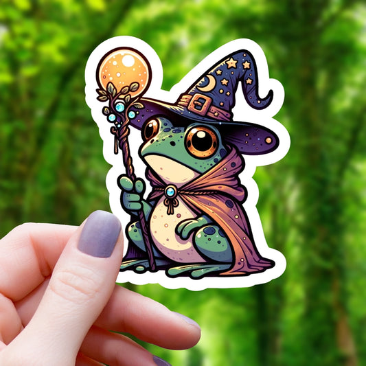 MAGICAL FROG WIZARD STICKER