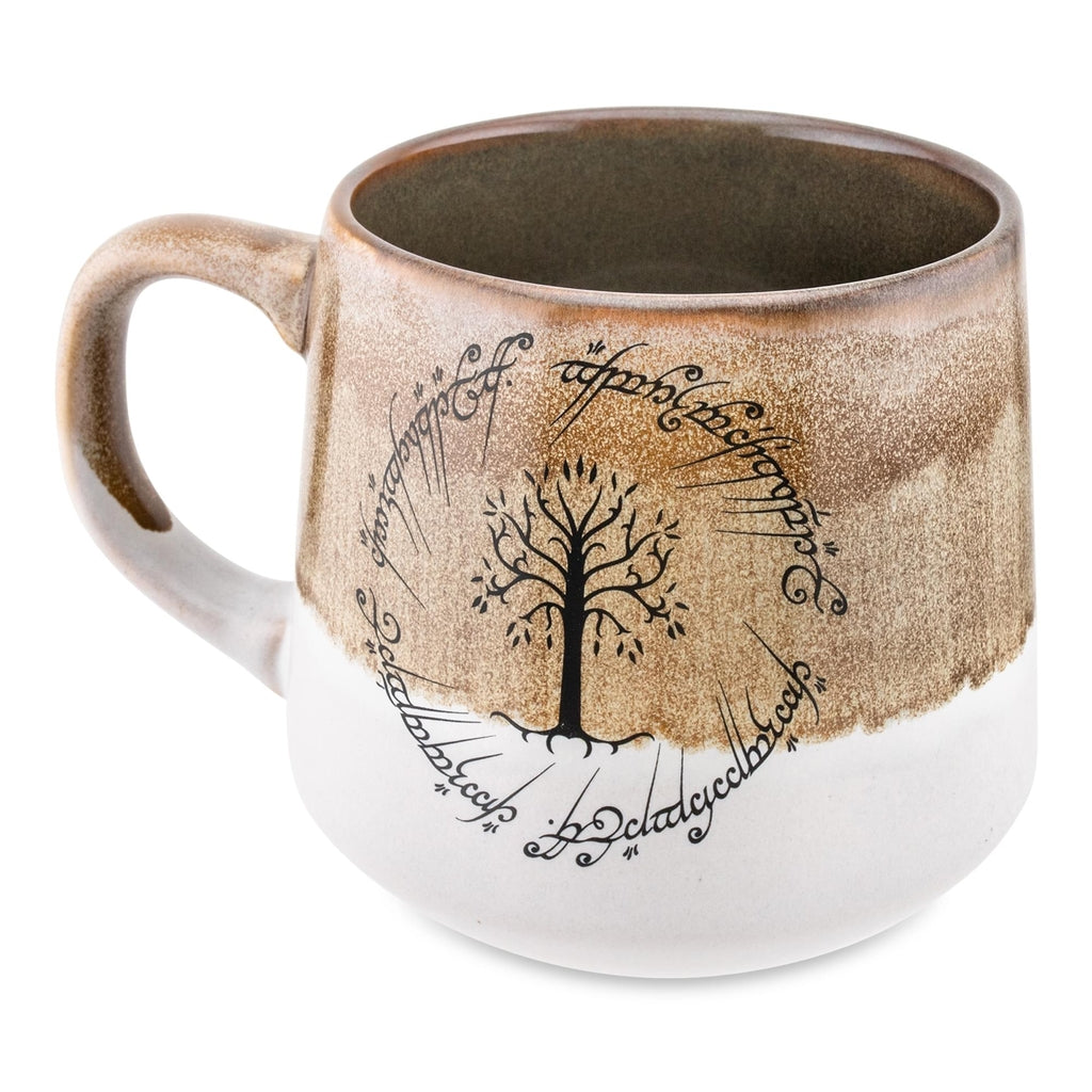 THE LORD OF THE RINGS ELVEN TEXT TAPERED CERAMIC POTTERY MUG